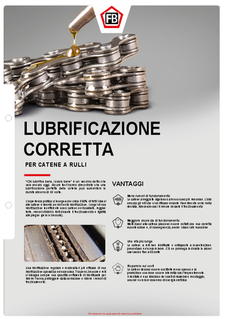 Lubrificazione corretta per catene