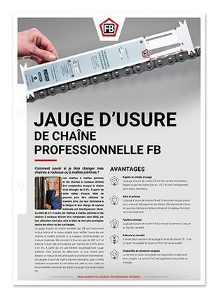 jauge d usure pour chaines de levage et chaines a rouleaux