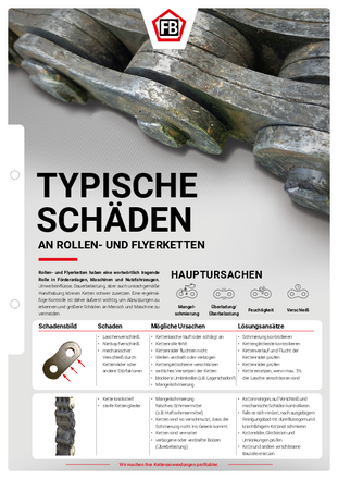 Schnelle Schadensanalyse an Rollenketten und Flyerketten
