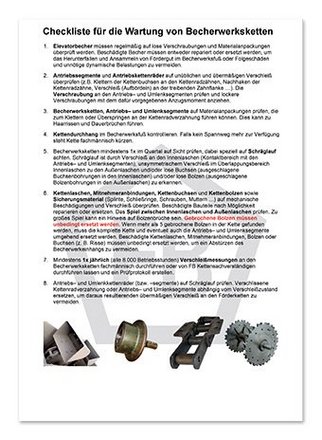 Wartungstipps für Elevatorketten (Becherwerksketten)