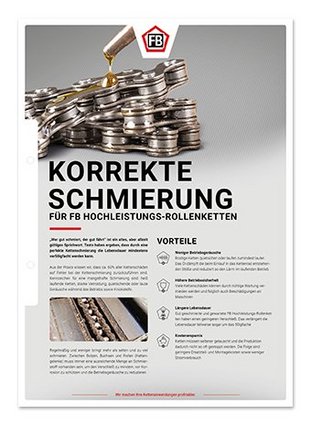 Korrekte Kettenschmierung für Rollenketten und Flyerketten