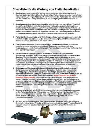 Wartungstipps für Zellenbandketten und Plattenbänder